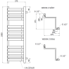 Mexen Loop Eck-Badezimmerheizkörper 1000 x 375 mm, 572 W, Anthrazit - W129-1000-350-00-66