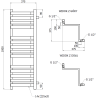 Mexen Loop Eckheizkörper für das Badezimmer 1000 x 375 mm, 572 W, schwarz - W129-1000-350-00-70
