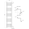 Mexen Loop Eck-Badheizkörper 1600 x 375 mm, 837 W, schwarz - W129-1600-350-00-70