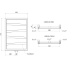 Mexen Zoom dekorativer Badezimmerheizkörper 770 x 530 mm, 275 W, Anthrazit - W130-0770-530-00-66