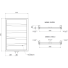 Mexen Zoom dekorativer Badheizkörper 770 x 530 mm, 275 W, schwarz - W130-0770-530-00-70