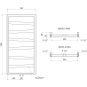 Mexen Zoom dekorativer Badezimmerheizkörper 1100 x 530 mm, 376 W, Anthrazit - W130-1100-530-00-66