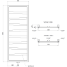Mexen Zoom Dekorativer Badheizkörper 1430 x 530 mm, 477 W, Anthrazit - W130-1430-530-00-66