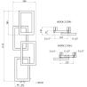 Mexen Grid dekorativer Badezimmerheizkörper 1115 x 360 mm, 279 W, schwarz - W215-1115-360-00-70