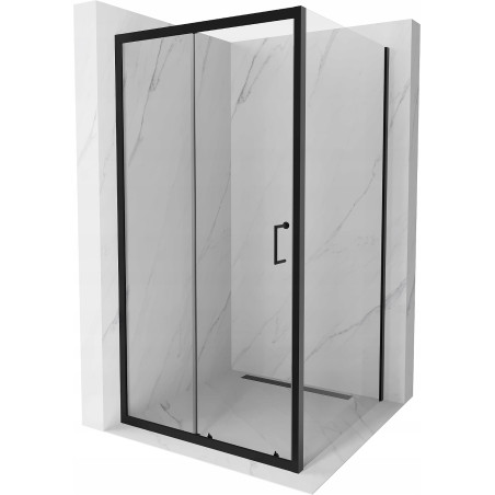 Mexen Apia Schiebetür Duschkabine 90 x 90 cm, transparent, schwarz - 840-090-090-70-00