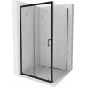 Mexen Apia Schiebeduschkabine 100 x 100 cm, transparent, schwarz - 840-100-100-70-00
