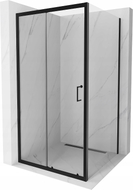 Mexen Apia Schiebeduschkabine 100 x 100 cm, transparent, schwarz - 840-100-100-70-00