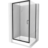 Mexen Apia Schiebeduschkabine 120 x 90 cm, transparent, schwarz + Rio Duschwanne - 840-120-090-70-00-4510