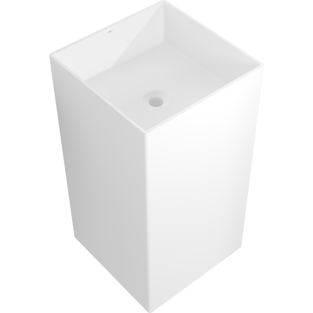 Mexen Xola-2 freistehendes Waschbecken aus Konglomerat 45 x 45 cm, weiß matt - 26594500
