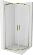 Mexen Rio Duschkabine halbrund 70 x 70 cm, transparent, gold - 863-070-070-50-00