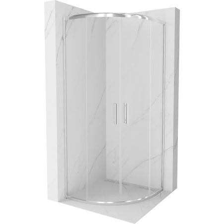 Mexen Rio duschkabine viertelkreis 80 x 80 cm, transparent, chrom - 863-080-080-01-00
