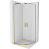 Mexen Rio Duschkabine Viertelkreis 80 x 80 cm, transparent, gold - 863-080-080-50-00