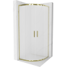 Mexen Rio duschkabine halbrund 90 x 90 cm, matt, gold - 863-090-090-50-30