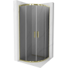 Mexen Rio Halbrunde Duschkabine 80 x 80 cm, graphit, gold - 863-080-080-50-40