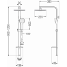 Mexen Q05 Duschsäule, schwarz - 798050595-70