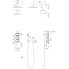 Mexen Boka Unterputz-Duschset, Chrom - 7603-03-00