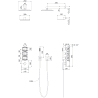 Mexen Boka Unterputz-Duschset, schwarz - 7603-03-70