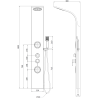 Mexen Gros Duschpaneel, Chrom - 7619-03-00