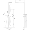 Mexen Mano Duschpaneel, schwarz - 7609-02-70