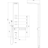 Mexen Natan Duschpaneel mit Auslauf, Chrom - 7626-04-00