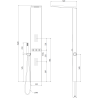 Mexen Omar Duschpaneel, schwarz - 7610-03-70