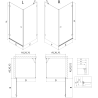 Mexen Lunar-B, rechte Schwingtür-Duschkabine 100 x 90 cm, transparent, gebürstetes Kupfer - 832-100-090-65-00-P