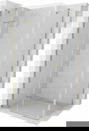 Mexen Roma Duschkabine zum Öffnen 120 x 90 cm, transparent, gold - 854-120-090-50-00