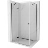 Mexen Roma duschkabine, schwenkbar 70 x 110 cm, transparent, schwarz - 854-070-110-70-00