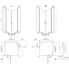 Mexen Mist Duo Duschkabine schwenkbar 70 x 70 cm, transparent, Chrom - 8A4-070-070-01-00