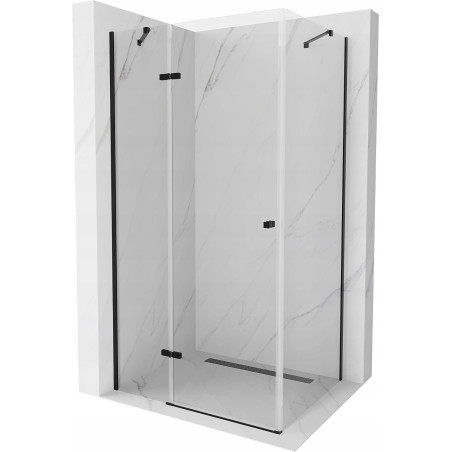 Mexen Roma Pendelduschkabine 80 x 120 cm, transparent, schwarz - 854-080-120-70-00