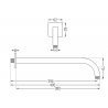 Mexen Duscharm Wand 38 cm Chrom - 79113-00