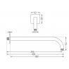 Mexen Uni Duscharm zur Wandmontage 38 cm Chrom - 79113-00