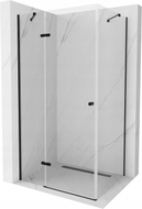 Mexen Roma Duschkabine schwenkbar 90 x 70 cm, transparent, schwarz - 854-090-070-70-00