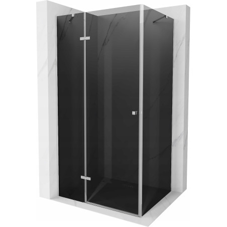 Mexen Roma Duschkabine klappbar 80 x 110 cm, Graphit, Chrom - 854-080-110-01-40