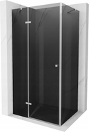 Mexen Roma schwenkbare Duschkabine 90 x 120 cm, Graphit, Chrom - 854-090-120-01-40