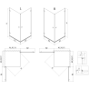 Mexen Lunar-B Duo schwenkbare Duschkabine 95 x 95 cm, transparent, schwarz - 832-095L-095P-70-00