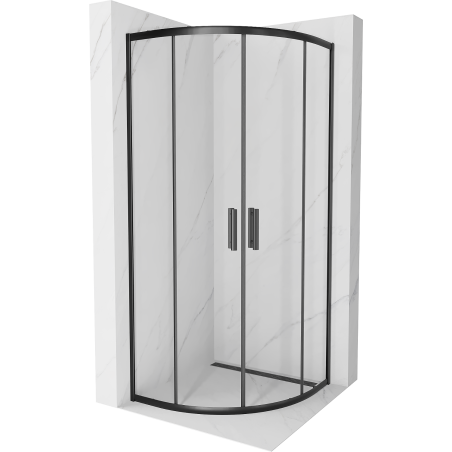 Mexen Rio runde Duschkabine 70 x 70 cm, transparent, schwarz - 863-070-070-70-00