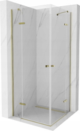 Mexen Roma Duo Duschkabine schwenkbar 80 x 80 cm, transparent, Gold - 854-080-080-50-00-02
