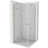 Mexen Roma Duo Duschkabine 90 x 90 cm, transparent, gold - 854-090-090-50-00-02