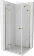Mexen Roma Duo Duschkabine klappbar 90 x 90 cm, transparent, gold - 854-090-090-50-00-02