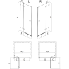 Mexen Lunar Duschdrehtür rechts 130 cm, transparent, Chrom - 834-130-000-01-00-P