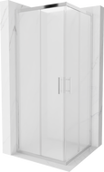 Mexen Rio quadratische Duschkabine 80 x 80 cm, matt, chrom - 860-080-080-01-30
