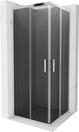 Mexen Rio Duschkabine quadratisch 80 x 80 cm, Graphit, Chrom - 860-080-080-01-40