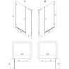 Mexen Lunar-B L Duschdrehtür rechts 115 cm, transparent, Chrom - 832SL-115-050-01-00-P