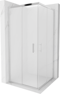 Mexen Rio Duschkabine quadratisch 90 x 90 cm, Mattglas, Chrom - 860-090-090-01-30