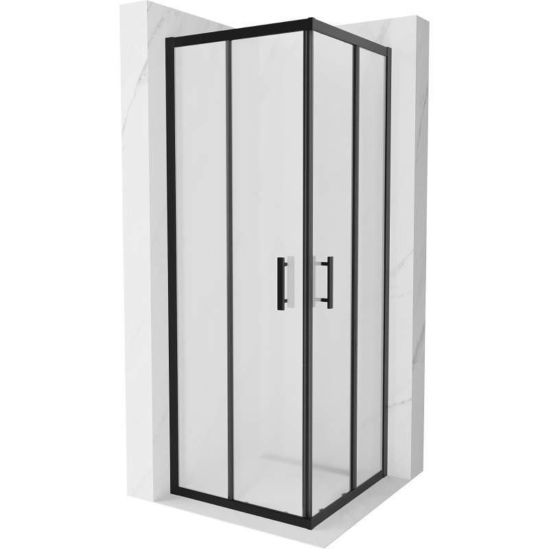 Mexen Rio quadratische Duschkabine 70 x 70 cm, matt, schwarz - 860-070-070-70-30
