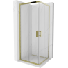 Mexen Rio quadratische Duschkabine 80 x 80 cm, transparent, gold - 860-080-080-50-00