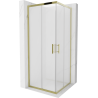 Mexen Rio quadratische Duschkabine 80 x 80 cm, matt, golden - 860-080-080-50-30