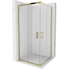 Mexen Rio quadratische Duschkabine 90 x 90 cm, transparent, gold - 860-090-090-50-00