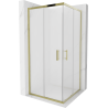 Mexen Rio quadratische Duschkabine 90 x 90 cm, matt, gold - 860-090-090-50-30